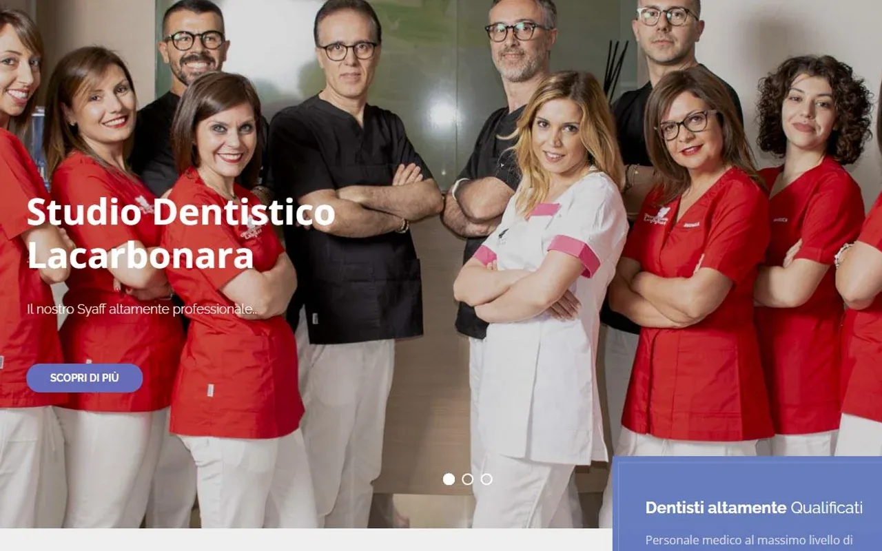 Schermata storica del sito del Centro Odontoiatrico Lacarbonara