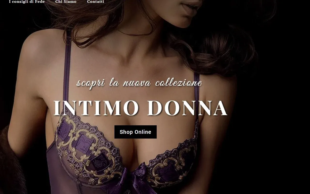 Schermata storica dell’e-commerce Intimo Palazzo