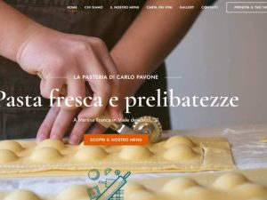 creazione sito web per pasteria e ristorante pavone